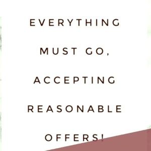 Accepting offers - items must go!